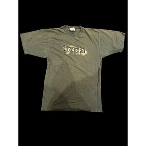 Vintage Walt Disney World Olive Green Men's Goofy T-Shirt Size Medium, Disneyana